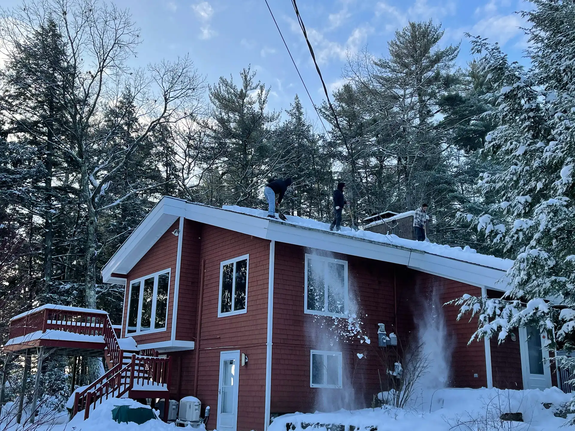 Professional Roof Snow Removal and Ice Dam Steaming by Paramount Roofing